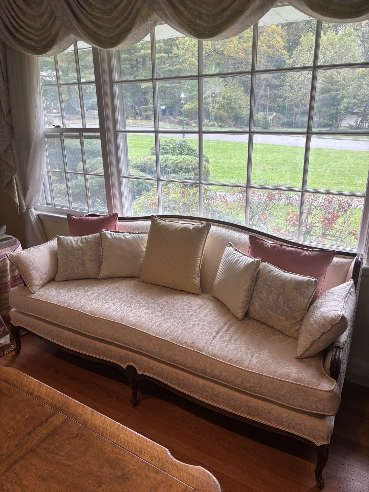 French Provincial Camelback Sofa