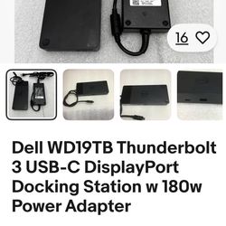 Dell thunderbolt Docking Station W Dell 180W Charger 