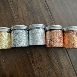 Resin Metallic Foil Flakes - 2 Set