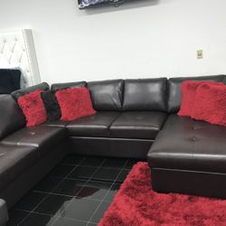 COMFY NEW MONTEREY BROWN SECTIONAL SOFA WITH STORAGE CHAISE ON SALE ONLY $1299, IN STOCK SAME DAY DELIVERY 🚚 EASY FINANCING 