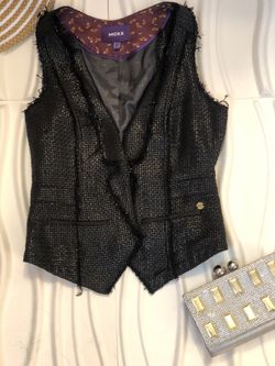 Mexx Black shiny cardigan, Very Elegant, fits XS-S $40