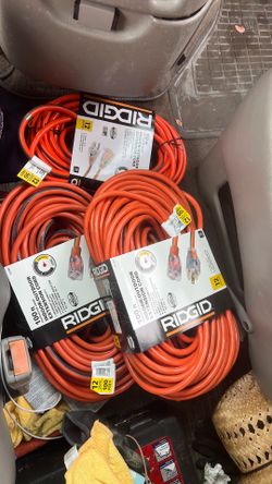 Rigid 2 100 ft extension cords 1 50 ft