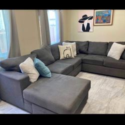 Beautiful Dark Grey Sectional Couch From Living Spaces 