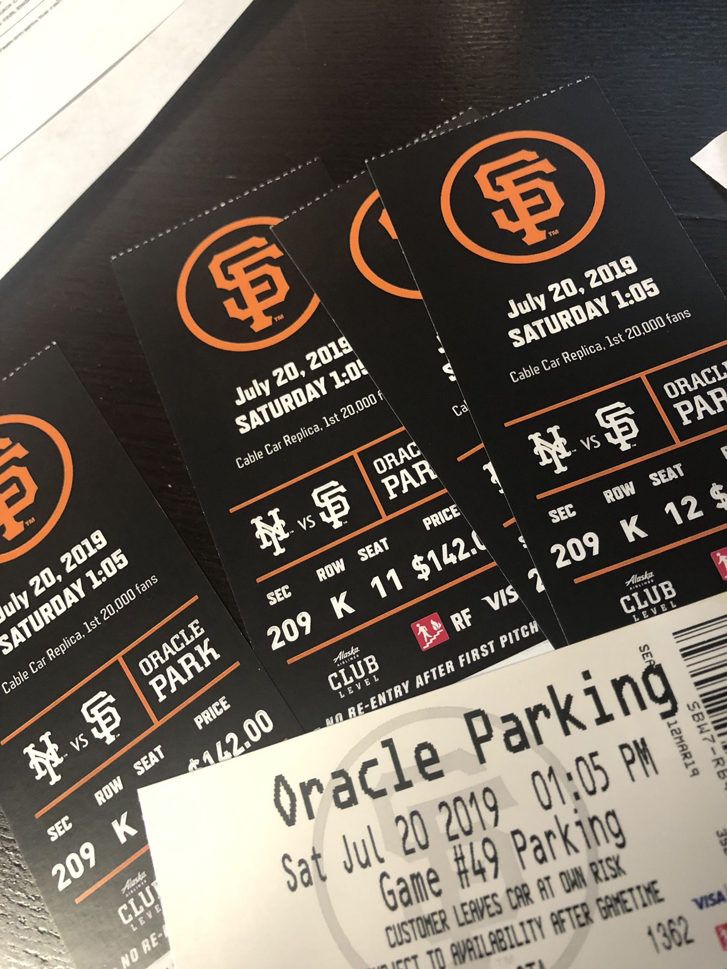 Giants tickets 7/20