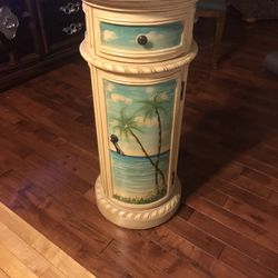 Painted Nightstand Marble Top Seaside