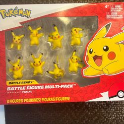 Pokémon - 8 Battle Figures - Pack of 8 Pikachu Figures