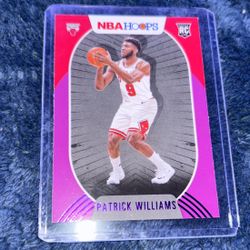 Patrick Williams 2020-21 NBA Hoops PURPLE Rookie Card RC #228 Chicago Bulls