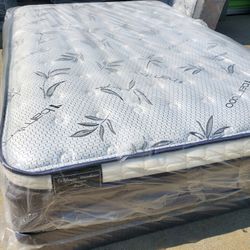 Full Size Set Mattress 12"  High Europillowtop And Orthopedic Brand New 