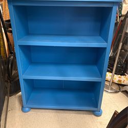 Adorable Blue Bookcase Shelf Adjustable Shelves
