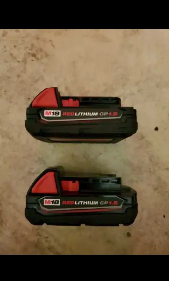 New Milwaukee 18-Volt Lithium-Ion 1.5Ah Battery 2-Pack