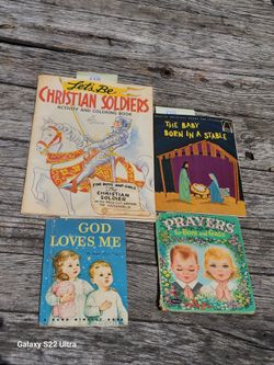 Vintage 4 Old Religious Children's Books