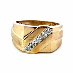 Men’s 10k Yellow Gold Diamond 0.33 CTW Ring Size 10 GP3133278