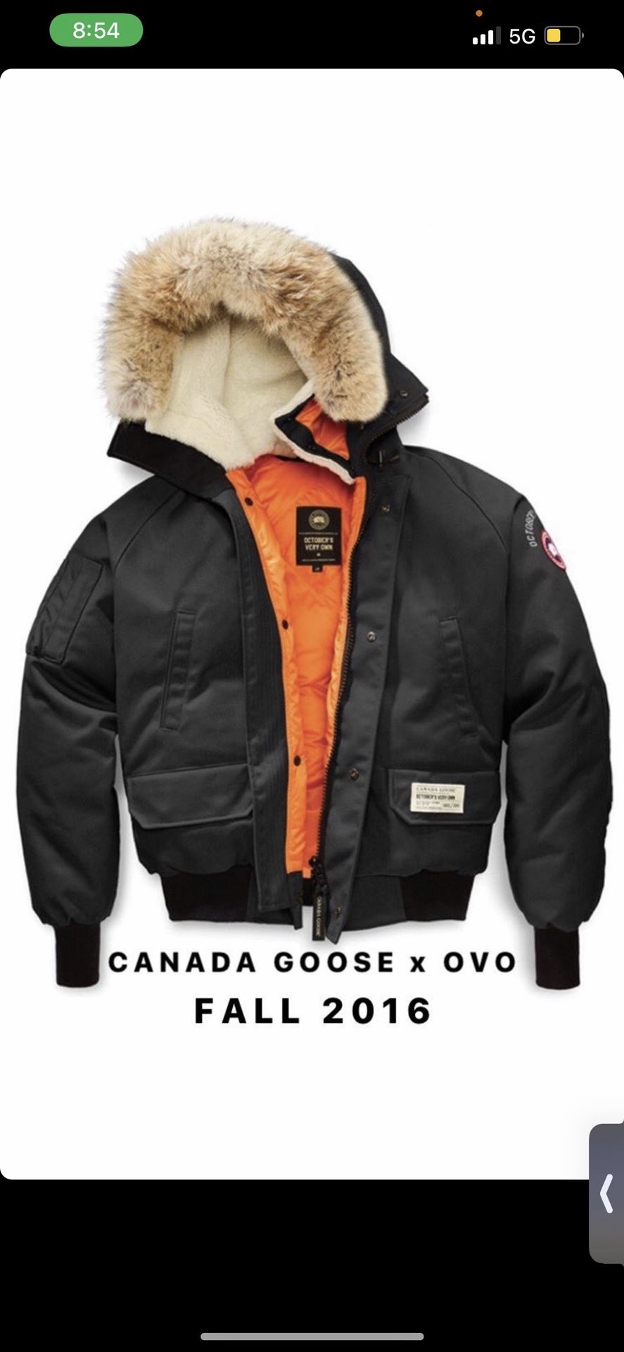 Men's ovo cheap chilliwack bomber 2016