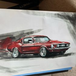 Ford Mustang Canvas Wall Decoration