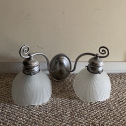 Vintage 10x16 light fixture $20, Syroco Antique mirror $80