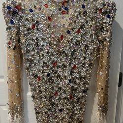 Brand- Angel Brinks, Size M 7-9  Nude Mesh Material 