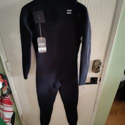 New Billabong Furnace 3/2 Chest Zip Wetsuit Size L