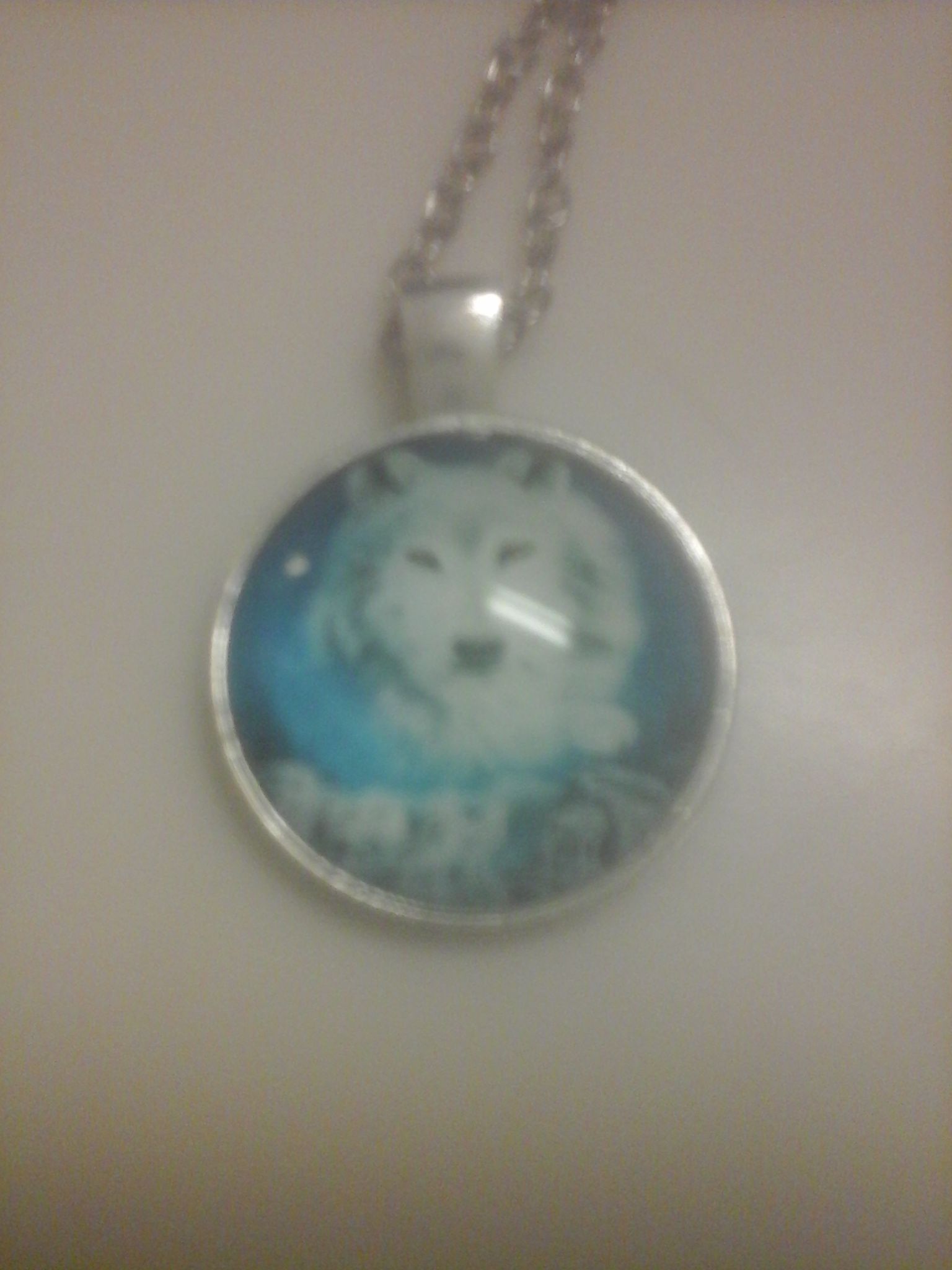 Pendant and chain, wolf