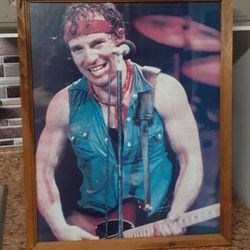 2 BRUCE SPRINGSTEEN PICTURES 17X22 AND 19X23