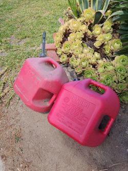 2 five gallon gas cans