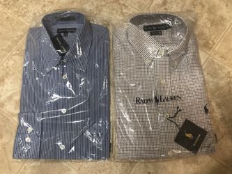 Two New Size 15 Dress Shirts (Grant Thomas & Ralph Lauren)