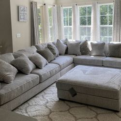 Rawcliffe Parchment Large Sectional Couch 1689