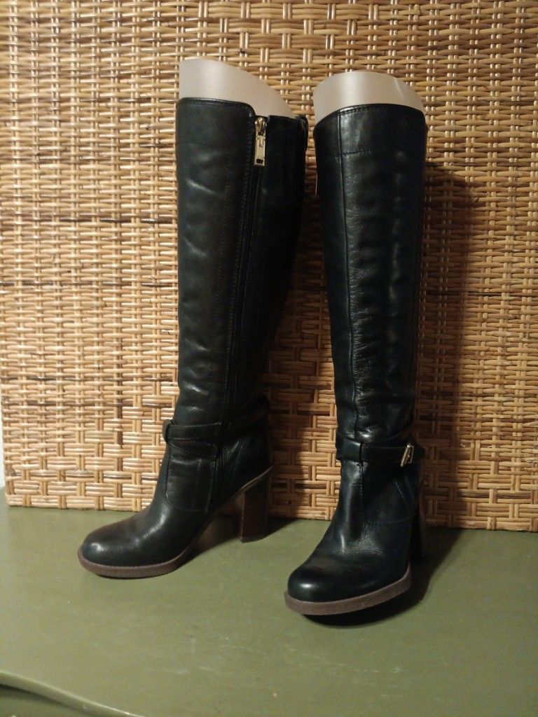 New Faux Leather Tommy Hilfiger Knee High Boots