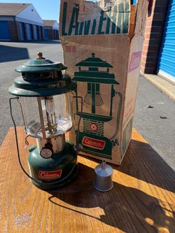 Vintage Coleman 220F Dual Mantle Lantern – Original Box – Made in USA
