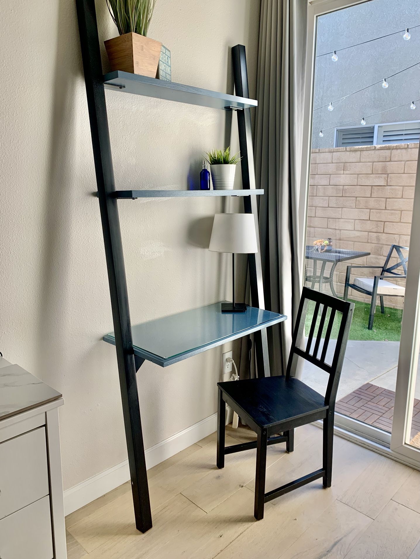 Black And Blue Ladder Desk