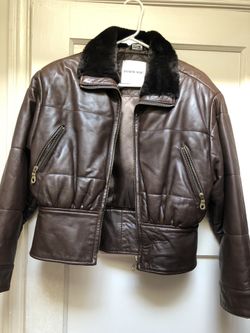 Woman’s Brown Leather Bomber