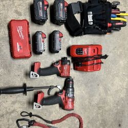 Milwaukee Impact And Hammer Drill Set