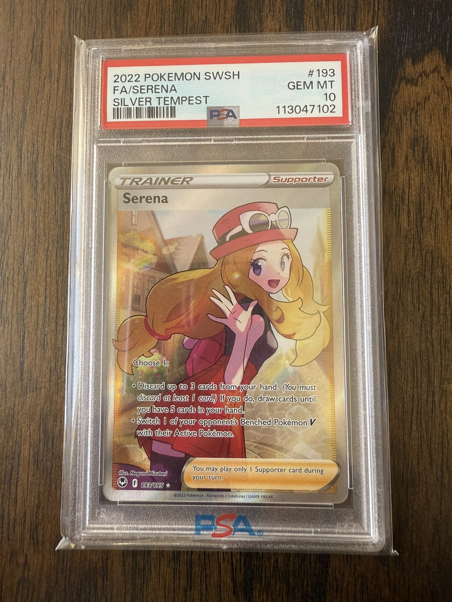 2022 Pokemon Silver Tempest Serena PSA 10