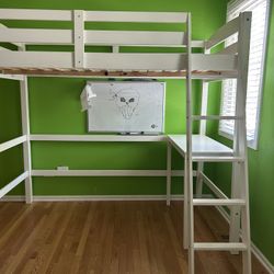 Twin Loft Bed with Desk