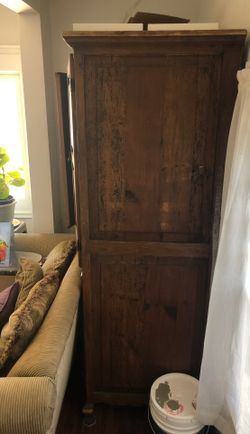 Solid wood Armoire W/Pull Out Desk