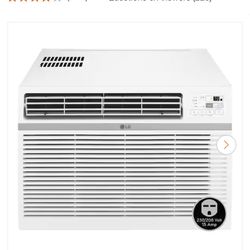 LG 18,000 BTU 208/230-Volt Window Air Conditioner Unit Cools 1,000 sq. ft. with Remote, Dehumidifier and in White