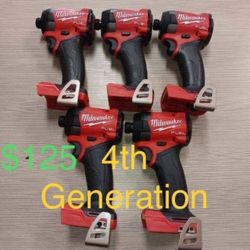 Milwaukee New 1/4" IMPACT Fuel 18M 4th Generation -3 Speeds $125 Each One