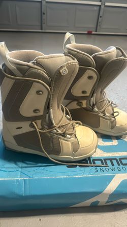 Salomon Pearl BOA women’s snowboard boots in white and gray size 8 1/2