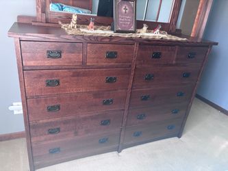 Bedroom furniture, dining room table and chairs, roll top desk and chair