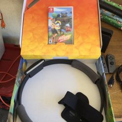 Switch OLED With Ring Fit Adventure and Accessories 