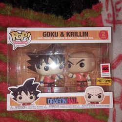 Goku And Krillin Funko Pop Anime Expo 2023 Hot Topic Near Mint 