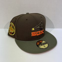 Chicago White Sox New Era 59FIFTY 75 Year Patch CC MLB Hat Cap Adult Fitted 8 NWT 