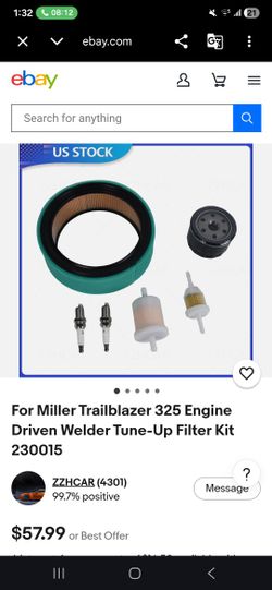 For Miller Trailblazer 325 Engine Driven Welder Tune-Up Filter Kit 230015