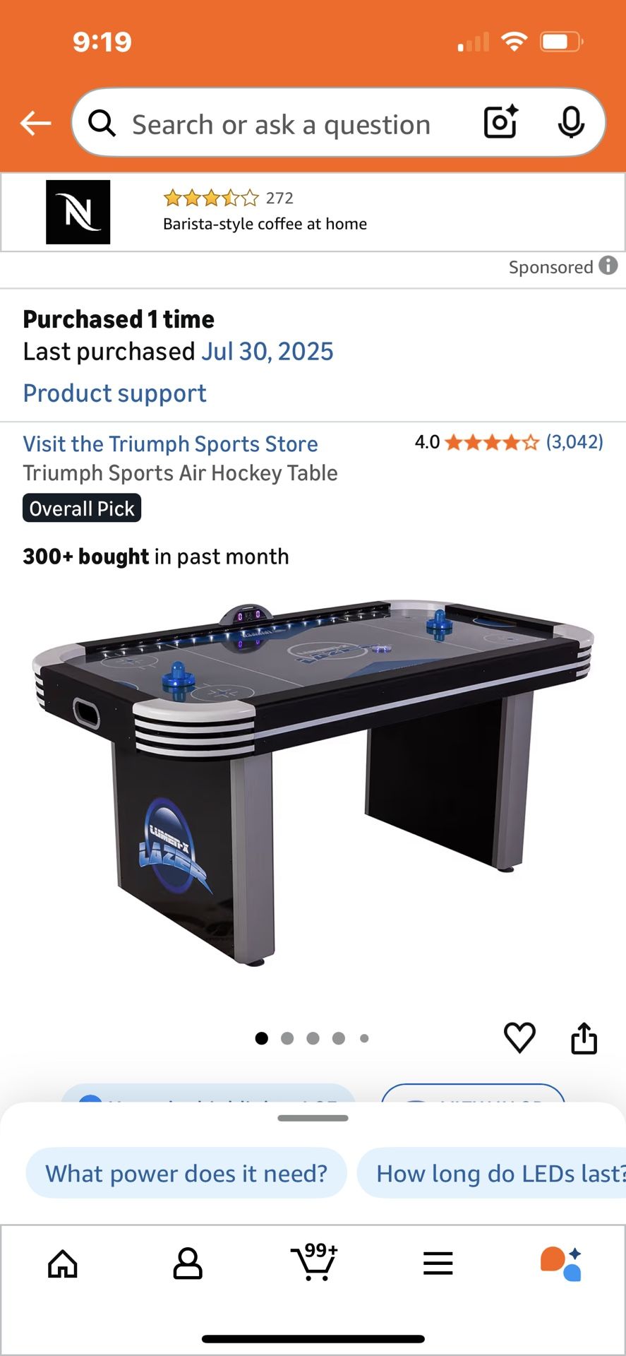 New In Box Air Hockey