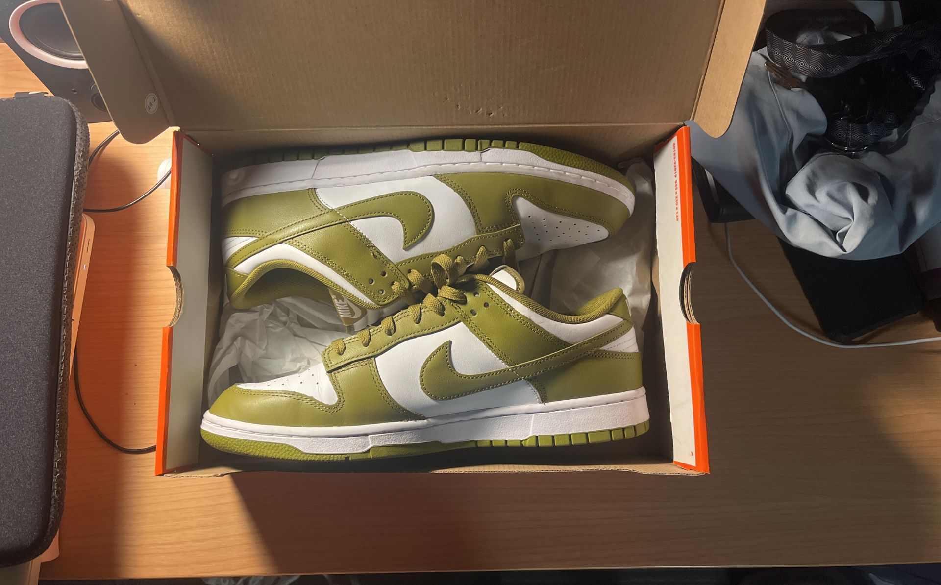 Size 12.5 Nike Dunk Low Olive Green