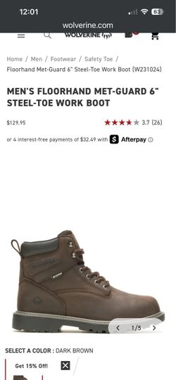 Wolverine steel toe work boots