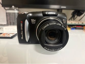 Canon PowerShot SX120 IS 10.0MP Digital Camera, Black, 3.0” LCD, 10x Optical Zoo