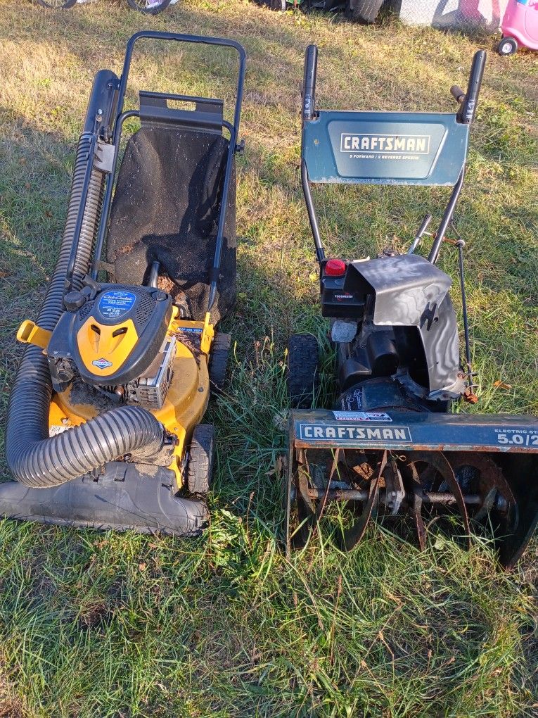 Craftsman Snow Blower And Leaf Chopper For Fixing