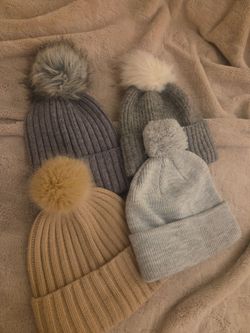 Knit Pom-Pom Beanies