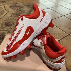 NIKE ALPHA HUARACHE ELITE 4 LOW “MOLDED PLASTIC “ BASEBALL CLEATS (Sizes Available: 7.5, 9.5, 10.5, 11, 12, 13)