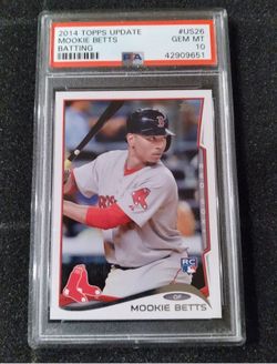 2014 Topps Update Mookie Betts Rookie Card PSA 10